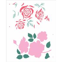 Stencil Sp. 20x25 2360 Flor Rosas