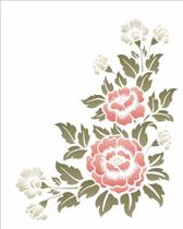 Stencil Sp. 20x25 2582 Cantoneira Flores Stencil Sp. 20x25 2582 Cantoneira Flores