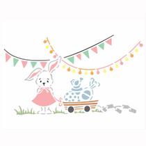 Stencil Sp. 20x25 2826 Coelha/bandeirola