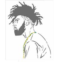 Stencil Sp. 20x25 2954 Afro Homem