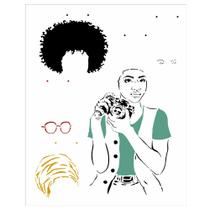 Stencil Sp. 20x25 2956 Afro Mulher