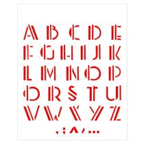 Stencil Sp. 20X25 476 Alfabeto Reto