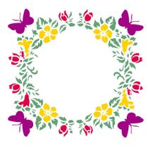 Stencil Sp. 30,5x30,5 2294 Mand. Borbole