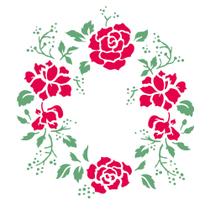 Stencil Sp. 30,5x30,5 2301 Mandala Rosas