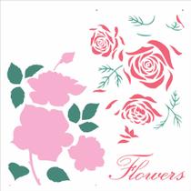 Stencil Sp. 30,5X30,5 2370 Flor Rosas Ii