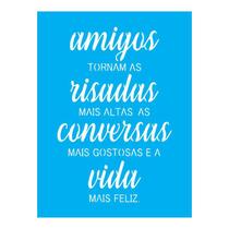 Stencil Tamako Amigos Risadas - 15X20Cm - Ref A2947 Stencil Tamako Amigos Risadas - 15X20Cm - Ref A2947