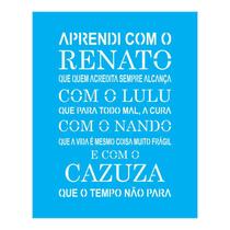 Stencil Tamako Aprendi Com O Renato - 20X25Cm - Ref B439 Stencil Tamako Aprendi Com O Renato - 20X25Cm - Ref B439