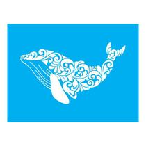 Stencil Tamako Baleia - 15X20Cm - Ref 8990