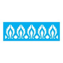 Stencil Tamako Barrado - 10X30Cm - Ref 7528