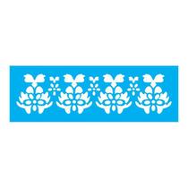 Stencil Tamako Barrado Arabesco - 10X30Cm - Ref 671