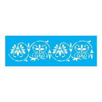 Stencil Tamako Barrado Floral - 10X30Cm - Ref 7521