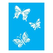 Stencil Tamako Borboletas - 15X20Cm - Ref A2769