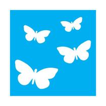 Stencil Tamako Borboletas - 30X30Cm - Ref 9632