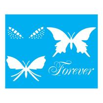 Stencil Tamako Borboletas Forever - 20X25Cm - Ref 308