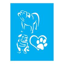 Stencil Tamako Cachorros - 15X20Cm - Ref 8969