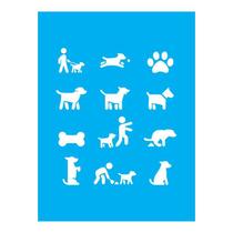 Stencil Tamako Cachorros - 15X20Cm - Ref A2613