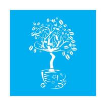 Stencil Tamako Café - 30X30Cm - Ref 5 Stencil Tamako Café - 30X30Cm - Ref 5