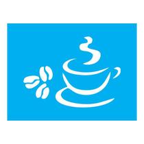 Stencil Tamako Café Xícara - 15X20Cm - Ref 8906 Stencil Tamako Café Xícara - 15X20Cm - Ref 8906