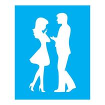 Stencil Tamako Casal - 20X25Cm - Ref B395 Stencil Tamako Casal - 20X25Cm - Ref B395