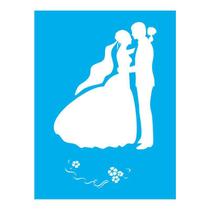 Stencil Tamako Casal Noiva Noivo - 15X20Cm - Ref 8790 Stencil Tamako Casal Noiva Noivo - 15X20Cm - Ref 8790
