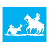 Stencil Tamako Casal Rodeio - 20X25Cm - Ref B221 Stencil Tamako Casal Rodeio - 20X25Cm - Ref B221