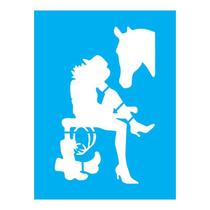 Stencil Tamako Cavaleira - 15X20Cm - Ref A3310