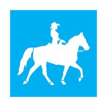 Stencil Tamako Cavaleira - 30X30Cm - Ref 9833