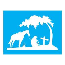 Stencil Tamako Cavaleiro - 15X20Cm - Ref A2789