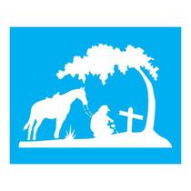 Stencil Tamako Cavaleiro - 20X25Cm - Ref B222