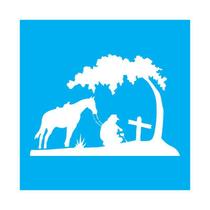 Stencil Tamako Cavaleiro - 30X30Cm - Ref 9831