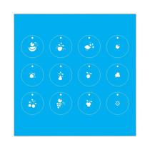 Stencil Tamako Chaveiros - 30X30Cm - Ref D116