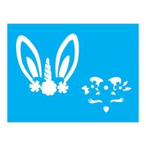 Stencil Tamako Coelho Páscoa - 15X20Cm - Ref A2468 Stencil Tamako Coelho Páscoa - 15X20Cm - Ref A2468