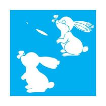 Stencil Tamako Coelho Páscoa - 30X30Cm - Ref 9746 Stencil Tamako Coelho Páscoa - 30X30Cm - Ref 9746