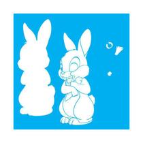 Stencil Tamako Coelho Páscoa - 30X30Cm - Ref 9748 Stencil Tamako Coelho Páscoa - 30X30Cm - Ref 9748