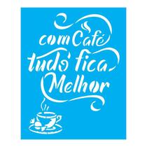 Stencil Tamako Com Café - 20X25Cm - Ref B772 Stencil Tamako Com Café - 20X25Cm - Ref B772