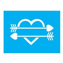 Stencil Tamako Coração - 15X20Cm - Ref A2160