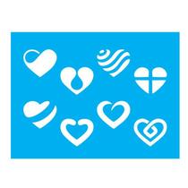 Stencil Tamako Coração - 15X20Cm - Ref A2163