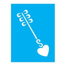 Stencil Tamako Coração - 15X20Cm - Ref A2167