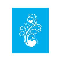 Stencil Tamako Coração - 20X25Cm - Ref 9360