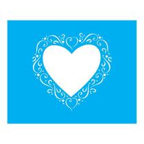 Stencil Tamako Coração - 20X25Cm - Ref B217