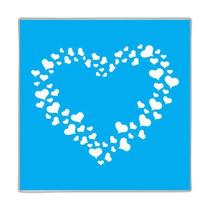 Stencil Tamako Coração - 30X30Cm - Ref 9668