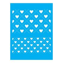 Stencil Tamako Corações - 15X20Cm - Ref A3361