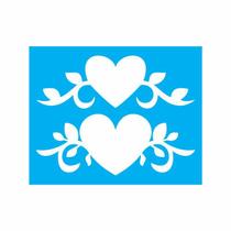 Stencil Tamako Corações - 20X25Cm - Ref 9146