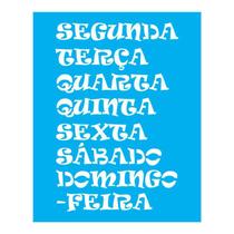 Stencil Tamako Dias Da Semana - 20X25Cm - Ref 9454 Stencil Tamako Dias Da Semana - 20X25Cm - Ref 9454