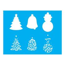 Stencil Tamako Enfeites Natal - 15X20Cm - Ref A2031