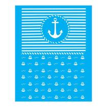 Stencil Tamako Estampa Barcos - 20X25Cm - Ref B750