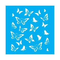 Stencil Tamako Estampa Borboletas - 30X30Cm - Ref 9721