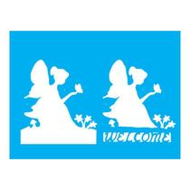 Stencil Tamako Fada Welcome - 15X20 - Ref A2079