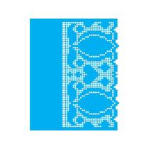 Stencil Tamako Falso Crochê Floral - 20X25Cm - Ref 9283