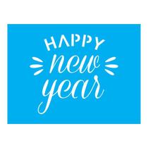 Stencil Tamako Feliz Ano Novo - 15X20Cm - Ref A3296 Stencil Tamako Feliz Ano Novo - 15X20Cm - Ref A3296